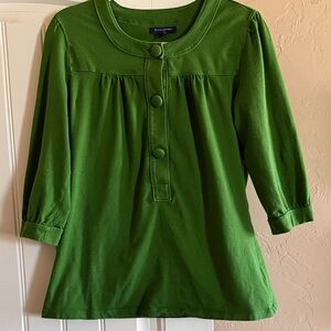 Banana Republic Green Button-Front Top